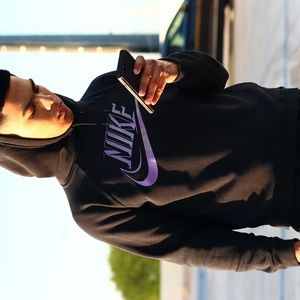 (RARE) Holographic Nike Red Logo Hoodie